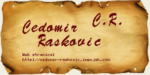Čedomir Rašković vizit kartica